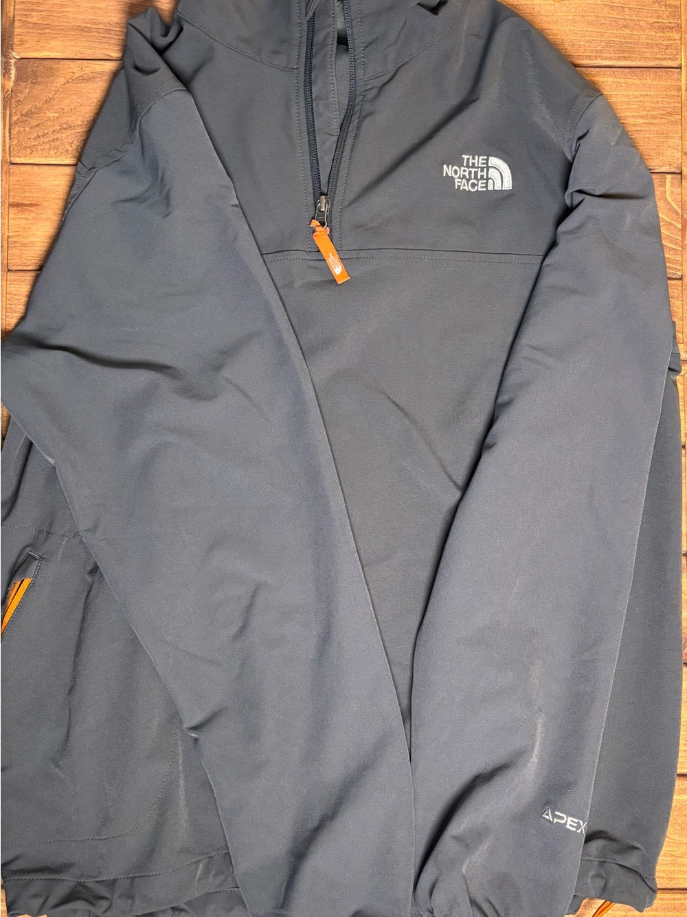 The North Face Men's Apex Half-Zip Jacket - Grey with Orange Accents
